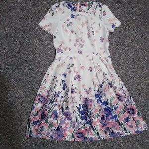 Elle Floral Short-Sleeved Dress
